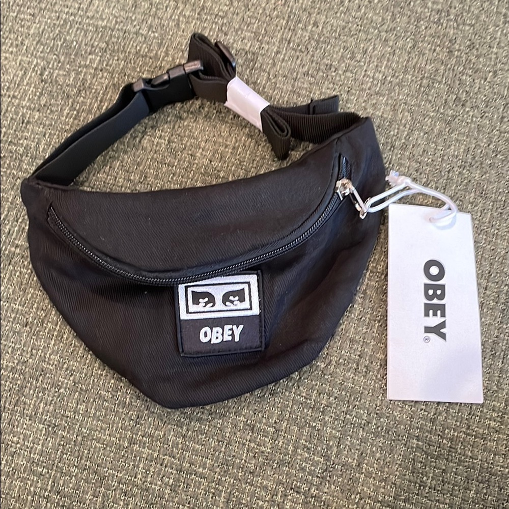 Obey Black Waist Bag